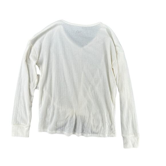 SO Basic Lightweight White T-Shirt Top Knotted Front Ribbed Small Balletcore S - Picture 5 of 5